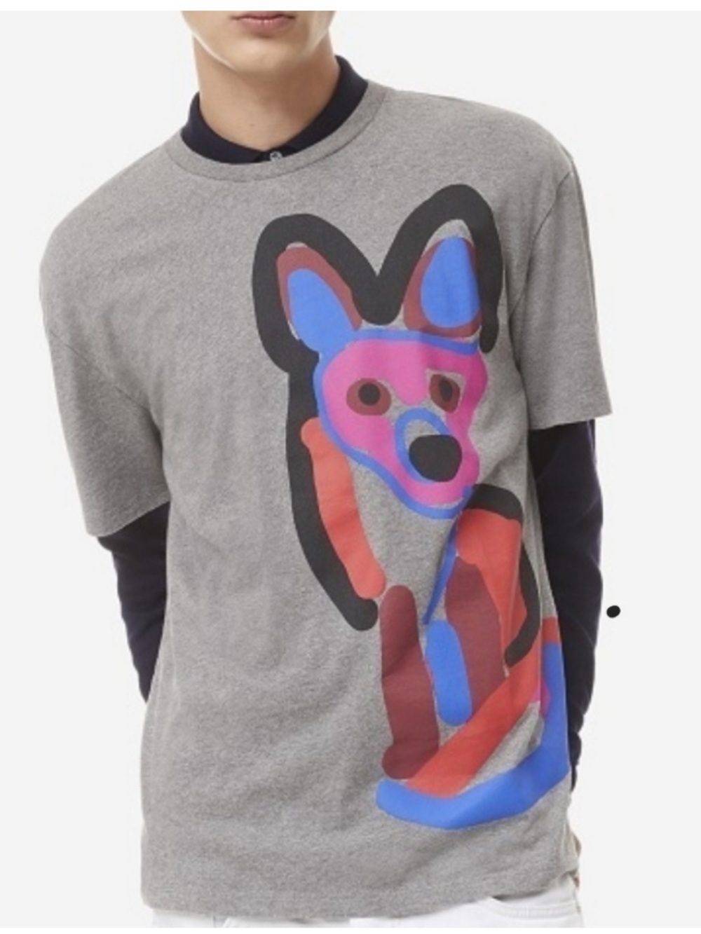 MAISON KITSUNÉ ACIDE FOX PRINT TEE tag removed priced accordingly